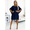 Numoco dámské šaty SOFIA 287-25 (Velikost 2XL/3XL, Barva Modrá)