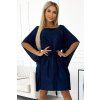 Numoco dámské šaty SOFIA 287-25 (Velikost 2XL/3XL, Barva Modrá)
