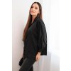 Dámská viskózová košile ART5337 s knoflíky a límečkem (Velikost UNI, Barva Černá)
