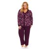 Dámské dlouhé pyžamo Doctor Nap PB.7320 (Velikost 2XL, Barva Bordó)