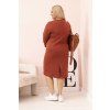 Dámské šaty Plus Size 21548 (Velikost UNI, Barva Červená)