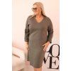 Dámské šaty Plus Size 21548 (Velikost UNI, Barva Červená)