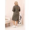 Dámské šaty Plus Size 21548 (Velikost UNI, Barva Červená)