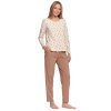 Dámské pyžamo Moraj PDD4100-012 (Velikost XL, Barva Béžová)