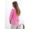 Dámský svetr IT89 z viskózy s dlouhým rukávem a kulatým výstřihem (Velikost UNI, Barva Růžová - tmavě)