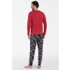 Pánské pyžamo Italian Fashion Rojas dł.r. dł.sp. (Velikost M, Barva Červená)