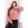 Svetr dámský z moheru s bufkovými rukávy fango (Velikost UNI, Barva Růžová - tmavě)