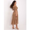 Šaty -MI-SK-A2609.96 (Barva Béžová, Velikost UNI)