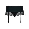 Podvazkový pás Obsessive Miamor garter belt (Velikost L/XL, Barva Černá)