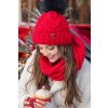 Komplet Vivisence 7014 Kmpl+R čepice, šála, rukavice (Velikost UNI, Barva Červená)