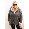 Dámská bunda Plus Size 5742 (Velikost UNI, Barva Bordó)