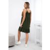 Šaty s tenkým páskem khaki (Velikost UNI, Barva Zelená)
