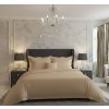 Saténové povlečení LUXURY COLLECTION béžové (Varianta 1+2, 200x200, 70x90cm)