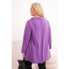 Dámská asymetrická blůza ART25233 Plus Size s ohrnovacími rukávy (Velikost UNI, Barva Bordó)