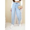 Dámské džíny s vysokým pasem a volnou nohavicí (Velikost 25)