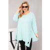 Dámská halenka Plus Size 68136 (Velikost UNI, Barva Modrá)