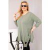 Dámská halenka Plus Size 68136 (Velikost UNI, Barva Modrá)