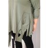 Dámská halenka Plus Size 68136 (Velikost UNI, Barva Modrá)