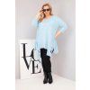 Dámská halenka Plus Size 68136 (Velikost UNI, Barva Modrá)