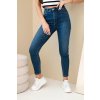 Dámské džíny skinny s vysokým pasem tmavě džínové (Velikost 35)