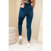 Dámské džíny skinny s vysokým pasem tmavě džínové (Velikost 35)