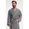 Pánský župan s kapucí Filip (Barva Šedá, Velikost L)