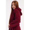 Dámský župan dlouhý s kapucí Julie (Barva Bordó, Velikost M)