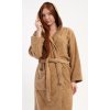 Dámský župan dlouhý s kapucí Karamelka (Barva Hnědá, Velikost M)