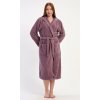 Dámský župan dlouhý s kapucí Vřes (Barva Fialová, Velikost M)
