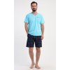 Pánské pyžamo šortky Freedom (Barva Modrá - světle, Velikost M)