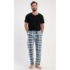 Pánské pyžamové kalhoty Andrew (Barva Modrá - světle, Velikost M)