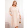 Dámské šaty Plus Size ART21159 (Velikost UNI, Barva Béžová)