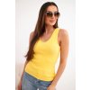Top dámský bavlněný na ramínkách s výstřihem do V zelená (Velikost UNI, Barva Zelená)