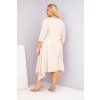 Dámské šaty Plus Size ART24013 (Velikost UNI, Barva Béžová)