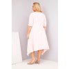 Dámská bavlněná sukni Plus Size s asymetrickým lemem béžová (Velikost UNI, Barva Béžová)