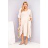 Dámské šaty Plus Size ART24013 (Velikost UNI, Barva Béžová)