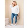 Dámské tričko Plus Size 07722 (Velikost UNI, Barva Bílá)
