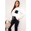 Dámská souprava máslová s kontrastní kapsou černý (Velikost UNI, Barva Černá)