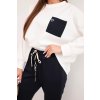 Dámská souprava máslová s kontrastní kapsou černý (Velikost UNI, Barva Černá)