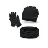 Komplet čepice, šála, rukavice Vivisence 7087Kmpl (Velikost UNI, Barva Černá)