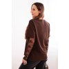 Dámská bavlněná blůza s krajkovými rukávy (Velikost UNI, Barva Hnědá)