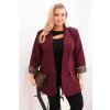 Dámské sako Plus Size ART1199 v leopardím vzoru (Velikost UNI, Barva Fialová)