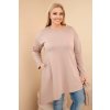 Dámská dlouhá mikina Plus Size s volným střihem (Velikost UNI, Barva Šedá)