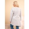Dámská dlouhá mikina Plus Size s volným střihem (Velikost UNI, Barva Šedá)