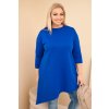 Dámská dlouhá mikina Plus Size s volným střihem (Velikost UNI, Barva Šedá)