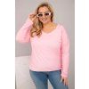 Dámské tričko Plus Size ART31006 (Velikost UNI, Barva Modrá)