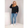 Dámské tričko Plus Size ART31006 (Velikost UNI, Barva Modrá)