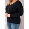 Dámské tričko Plus Size ART31006 (Velikost UNI, Barva Modrá)