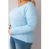 Dámské tričko Plus Size ART31006 (Velikost UNI, Barva Modrá)