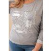 Dámské tričko Plus Size ART31016 (Velikost UNI, Barva Šedá)